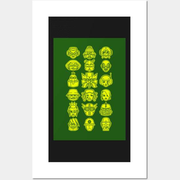 Jet Set Radio Characters Green Wall Art by barbes-artworks